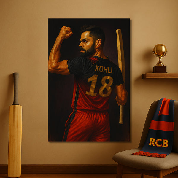 Kohli with this IPL-inspired poster | Capturing his powerful pose with bat and flexed arm