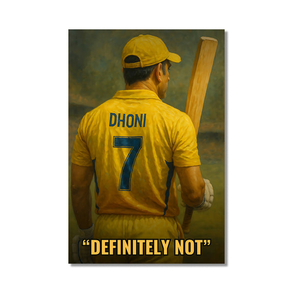 Celebrate Dhoni’s legacy | IPL poster showing the legend walking away with the bat