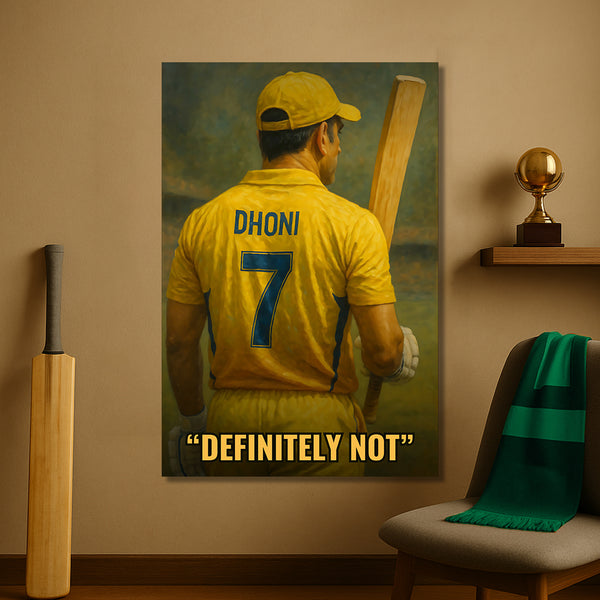 Celebrate Dhoni’s legacy | IPL poster showing the legend walking away with the bat