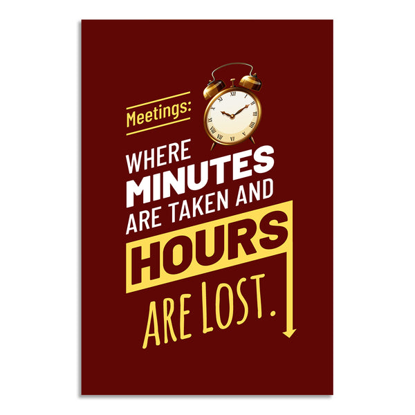 Funny Office Meeting Poster | Wall Art for Workspaces, Conference Rooms, Boss Desks, Startups & Corporate Office Décor