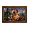 Radha Krishna Framed Poster | Divine Couple Wall Art for Love, Harmony & Positive Energy | Krishna Flute Nature Scene Spiritual Vastu Décor