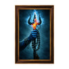 Lord Shiva Trishul Framed Poster | Mahadev Power Wall Art for Protection, Strength & Positive Energy | Spiritual Vastu Décor