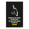 Bruce Lee Quote Wall Poster | Knowing is Not Enough | Motivational Poster for Room, Gym & Office