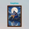 Radha Krishna Moonlight Love Photo Frame | Divine Krishna Playing Flute with Radha Wall Decor for Home, Bedroom & Temple