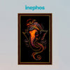 Vastu Abstract Lord Ganesha Photo Frame | Modern Ganpati Wall Decor for Home, Office & Temple | Spiritual Wooden Photo Frame