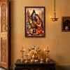 Divine Shiv Parvati Photo Frame with Shivling & Nandi | Lord Shiva and Goddess Parvati Spiritual Wall Art | Premium Wooden Framed