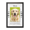 Personalized Pet Memorial Photo Frame with Name & Message | Custom Dog Remembrance Wall Art | Pet Loss Tribute Gift