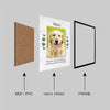 Personalized Pet Memorial Photo Frame with Name & Message | Custom Dog Remembrance Wall Art | Pet Loss Tribute Gift