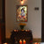 Little Krishna Makhan Chor Photo Frame for Wall Decoration | Bal Gopal Framed Wall Art with Cow | Religious Hindu Home Temple Decor