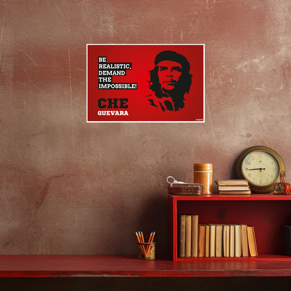 Che Guevara Wall Poster for Room Decoration | Be Realistic, Demand The Impossible | Inspirational Home or Office Wall Decoration