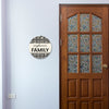 Classic Family Name Plate | Monochrome Round Wall Art For Elegant Home Entry