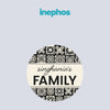Classic Family Name Plate | Monochrome Round Wall Art For Elegant Home Entry