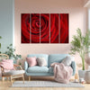 Red Rose Close Up Romantic Multi Frame | Vinyl Painting for Bedroom & Gift Decor