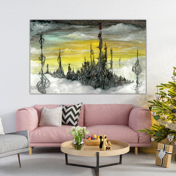 Fantasy Castle Wall Painting for Living Room, Bedroom, Office, Hotels, Drawing Room