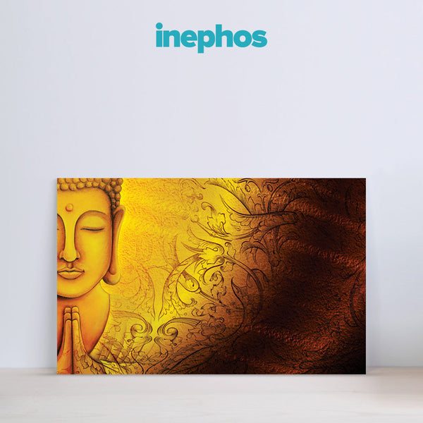 Golden Buddha Wall Painting for Living Room, Bedroom, Office, Hotels, Drawing Room