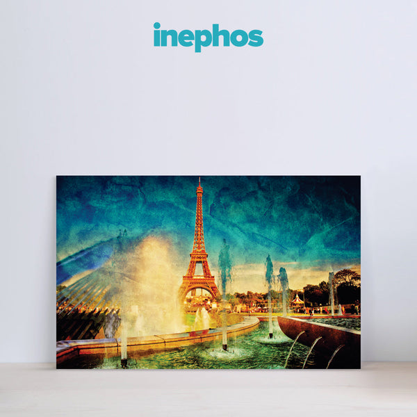 Enchanting Eiffel Tower at Night Wall Painting for Living Room, Bedroom, Office, Hotels, Drawing Room