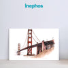 Golden Gate Bridge Watercolor Wall Painting for Living Room, Bedroom, Office, Hotels, Drawing Room