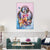 Floral Buddha Wall Painting for Living Room, Bedroom, Office, Hotels, Drawing Room