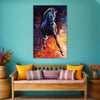 Fiery Gallop Wall Painting for Living Room, Bedroom, Office, Hotels, Drawing Room