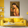 Elegant Lady with Fruit Wall Painting for Living Room, Bedroom, Office, Hotels, Drawing Room