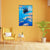 Serene Blue Boat Reflection Painting for Living Room, Bedroom, Office, Hotels, Drawing Room