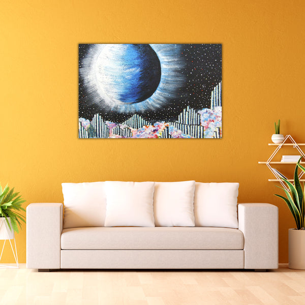 Celestial Dreamscape – Cosmic Fantasy Canvas Art Paintings for Living Room, Bedroom, Office, Hotels, Drawing Room
