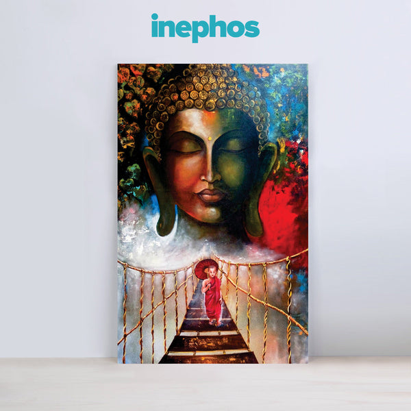 Enlightened Path - Buddha Wall Painting for Living Room, Bedroom, Office, Hotels, Drawing Room