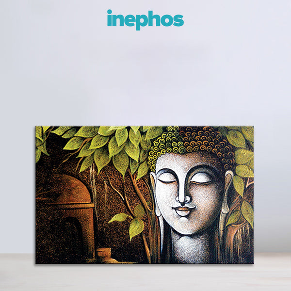 Peaceful Buddha Wall Painting for Living Room, Bedroom, Office, Hotels, Drawing Room