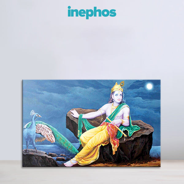 Divine Krishna Wall Painting for Living Room, Bedroom, Office, Hotels, Drawing Room