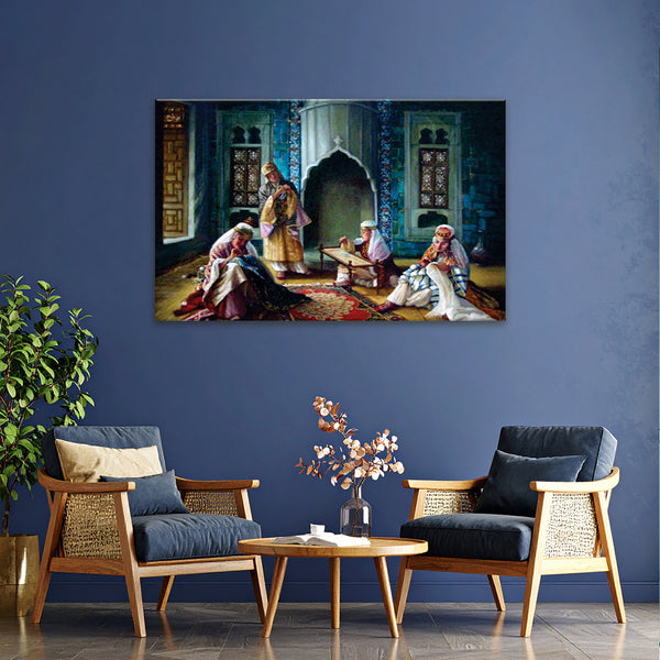 Elegant Historical Scene Wall Painting for Living Room, Bedroom, Office, Hotels, Drawing Room