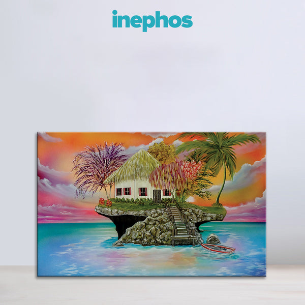 Tropical Paradise Wall Painting for Living Room, Bedroom, Office, Hotels, Drawing Room