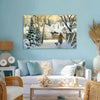 Snow Country Side Wall Painting for Living Room, Bedroom, Office, Hotels, Drawing Room