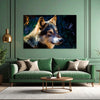 Enigmatic Wolf Wall Painting for Living Room, Bedroom, Office, Hotels, Drawing Room