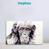 Reflective Chimpanzee Wall Painting for Living Room, Bedroom, Office, Hotels, Drawing Room