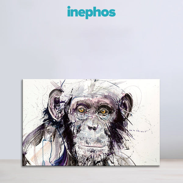 Reflective Chimpanzee Wall Painting for Living Room, Bedroom, Office, Hotels, Drawing Room