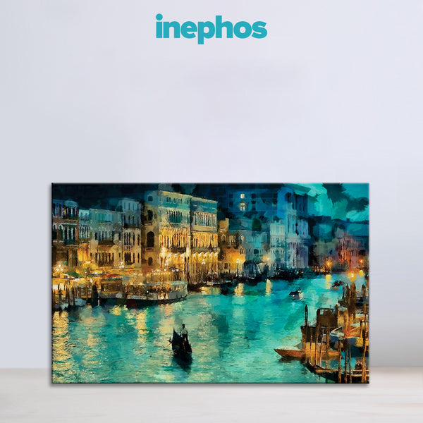 Venice Night Scene Wall Painting for Living Room, Bedroom, Office, Hotels, Drawing Room