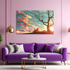 Stunning Sunset Over Desert Wall Painting for Living Room, Bedroom, Office, Hotels, Drawing Room