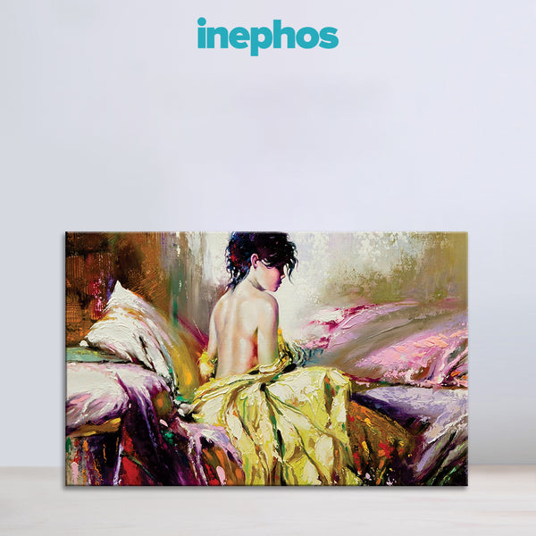 Woman in Thought Wall Painting for Living Room, Bedroom, Office, Hotels, Drawing Room