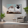 Charming Sparrow Pair Wall Painting for Living Room, Bedroom, Office, Hotels, Drawing Room