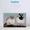 Charming Sparrow Pair Wall Painting for Living Room, Bedroom, Office, Hotels, Drawing Room