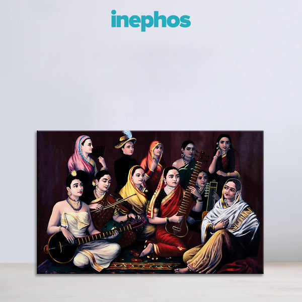 Traditional Musical Ensemble Wall Painting for Living Room, Bedroom, Office, Hotels, Drawing Room