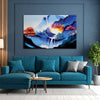 Mystical Waterfall Painting for Living Room, Bedroom, Office, Hotels, Drawing Room