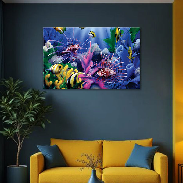 Vibrant Coral Reef Paintings for Living Room, Bedroom, Office, Hotels, Drawing Room