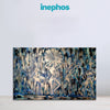 Abstract artwork with human figures on a light gray background, featuring the brand 'inephos'.