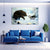Dramatic Wildlife Encounter Wall Painting for Living Room, Bedroom, Office, Hotels, Drawing Room