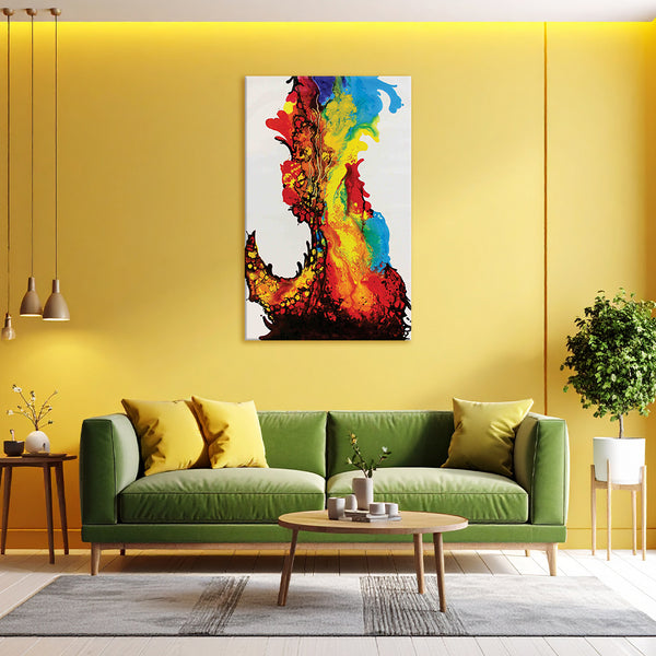 Colorful Abstract Wall Painting for Living Room, Bedroom, Office, Hotels, Drawing Room