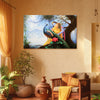 Radha Krishna with Peacock Wall Painting for Living Room, Bedroom, Office, Hotels, Drawing Room