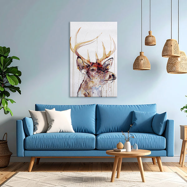 Deer in Autumn Canvas Wall Art Paintings for Living Room,Bedroom, Office, Hotels, Drawing Room