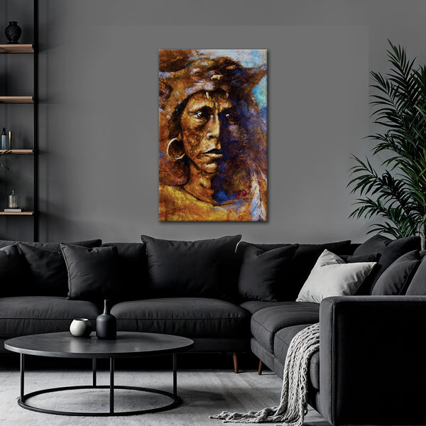 Tribal Portrait Wall Art for Living Room, Bedroom, Office, Hotels, Drawing Room