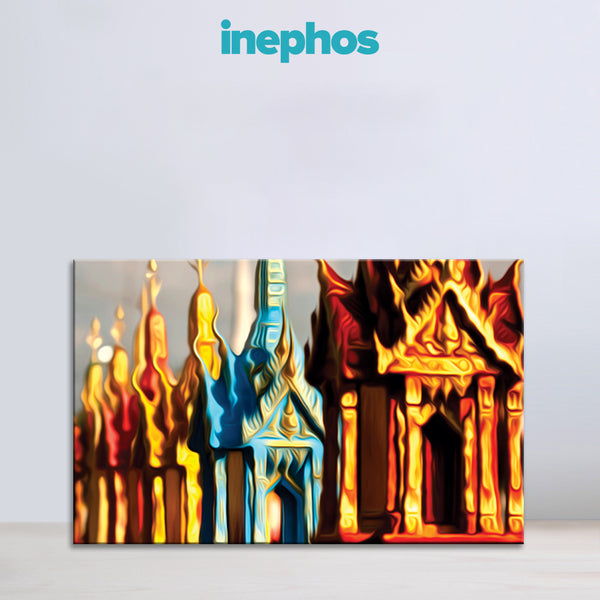 Colorful Indian Temple Painting – Bright Wall Art for Traditional Homes